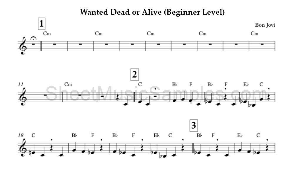 Wanted Dead or Alive (Beginner Level)