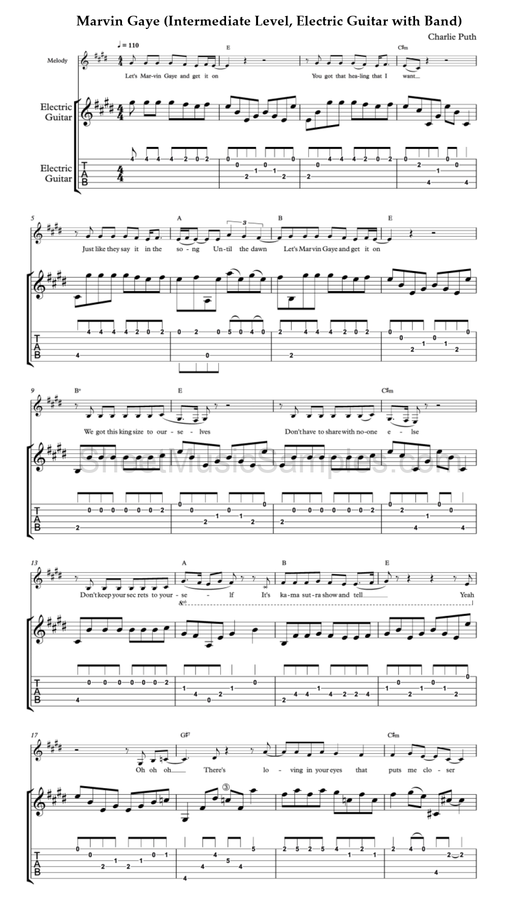 Marvin Gaye (Intermediate Level, Electric Guitar with Band)