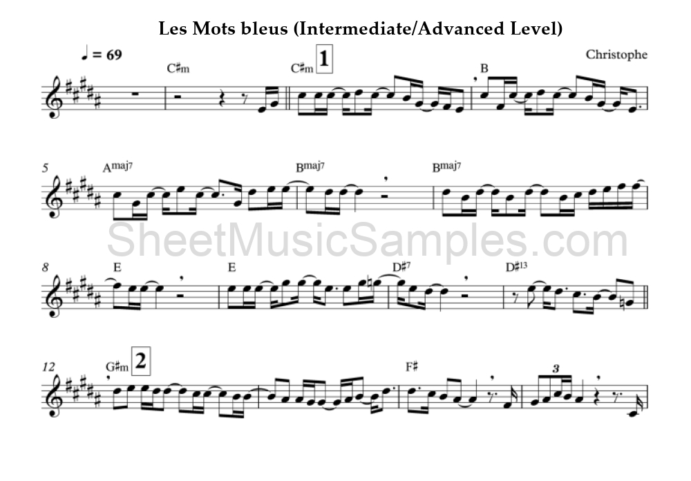 Les Mots bleus (Intermediate/Advanced Level)