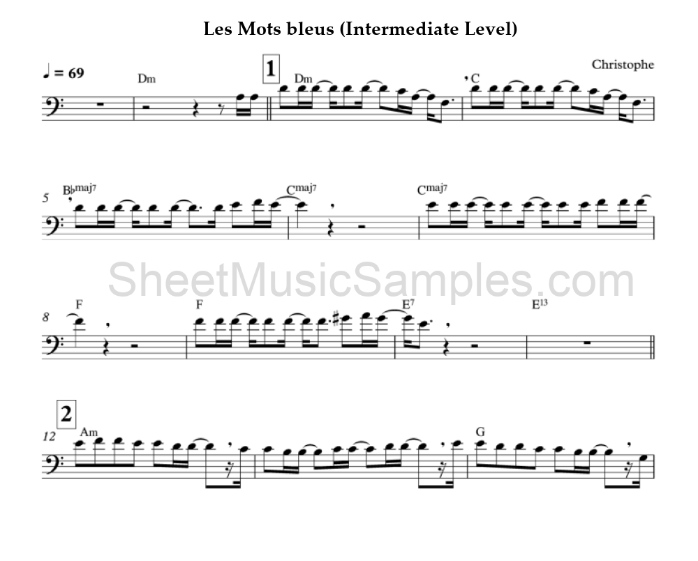 Les Mots bleus (Intermediate Level)