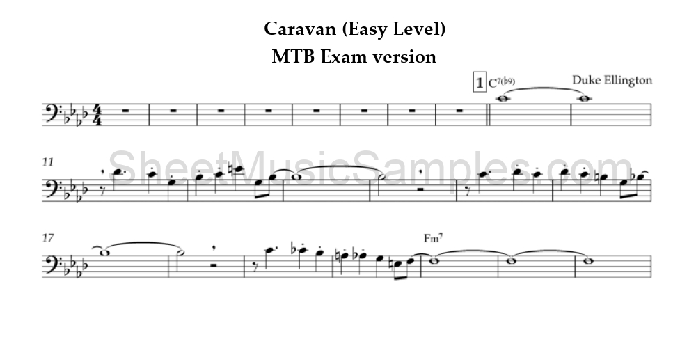 Caravan (Easy Level) - MTB Exam version