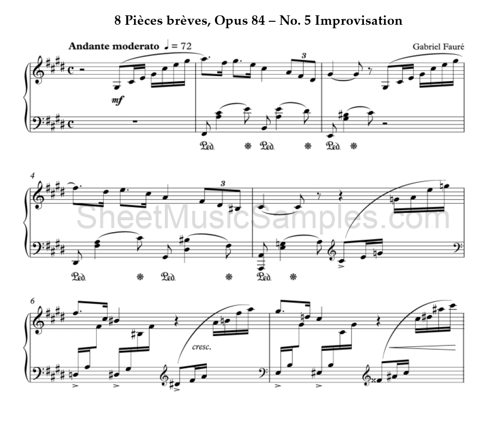 8 Pièces brèves, Opus 84 – No. 5 Improvisation