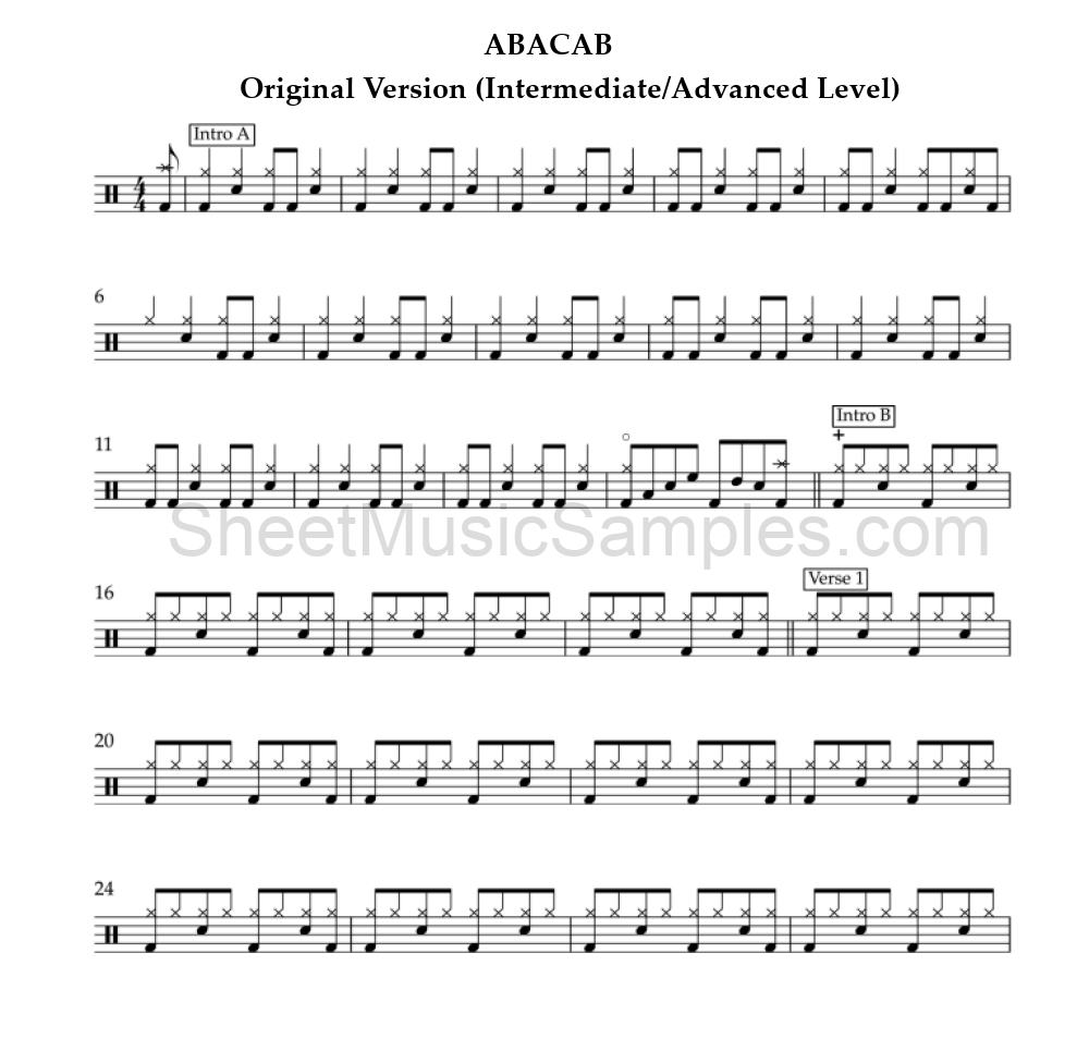 ABACAB - Original Version (Intermediate/Advanced Level)