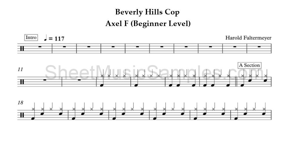 Beverly Hills Cop - Axel F (Beginner Level)