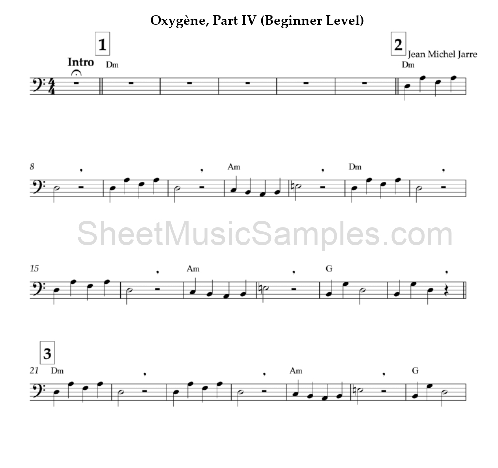 Oxygène, Part IV (Beginner Level)