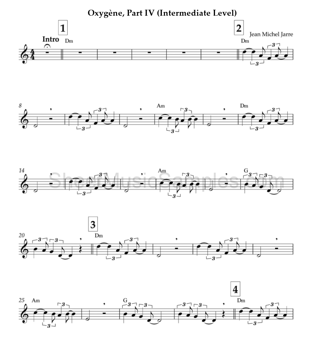 Oxygène, Part IV (Intermediate Level)