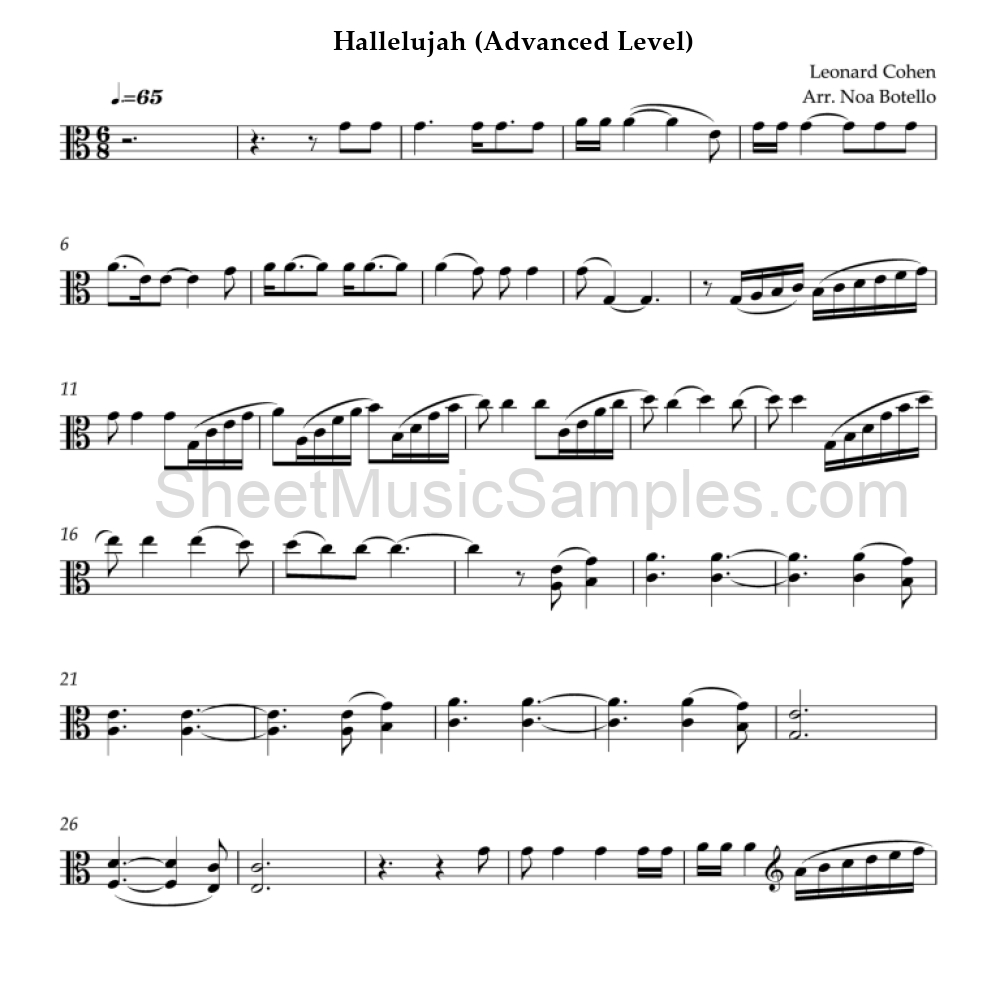 Hallelujah (Advanced Level)