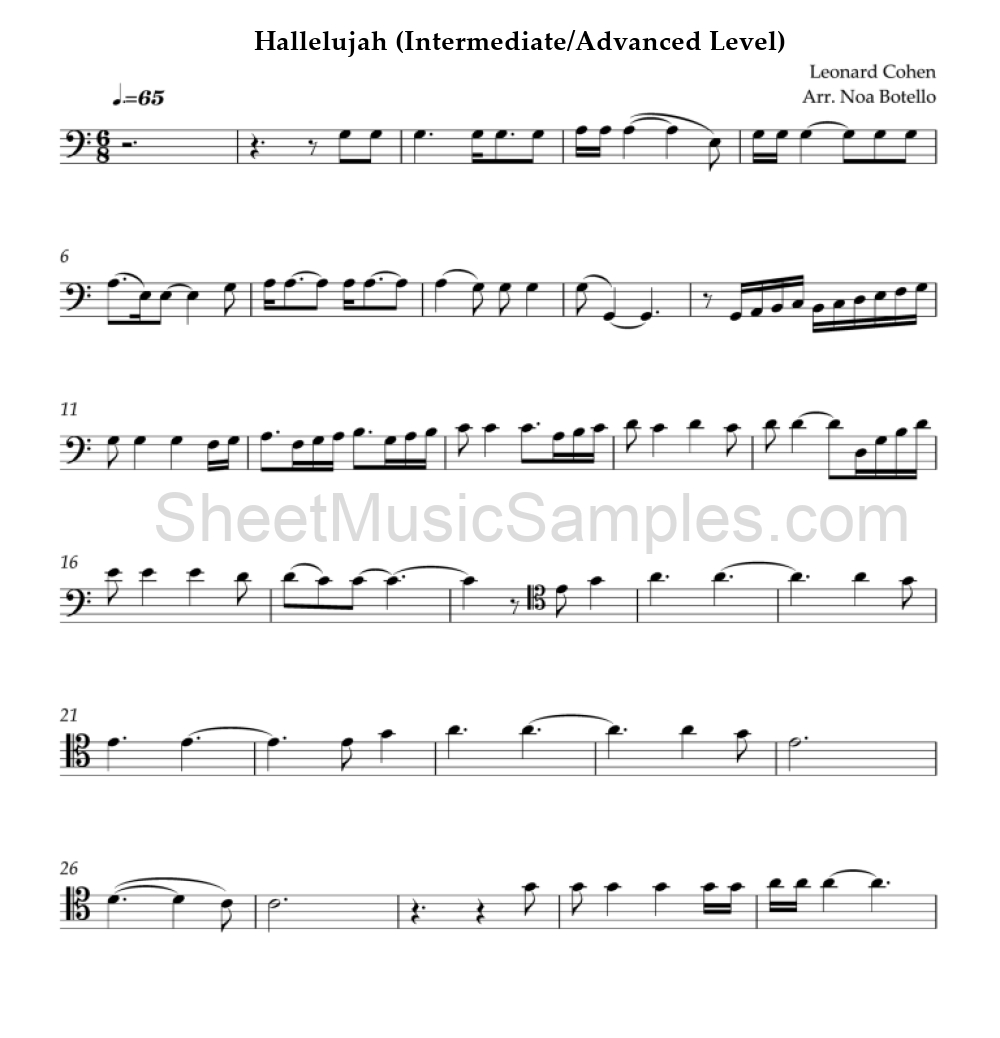 Hallelujah (Intermediate/Advanced Level)