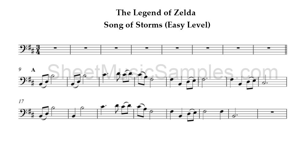 The Legend of Zelda - Song of Storms (Easy Level)