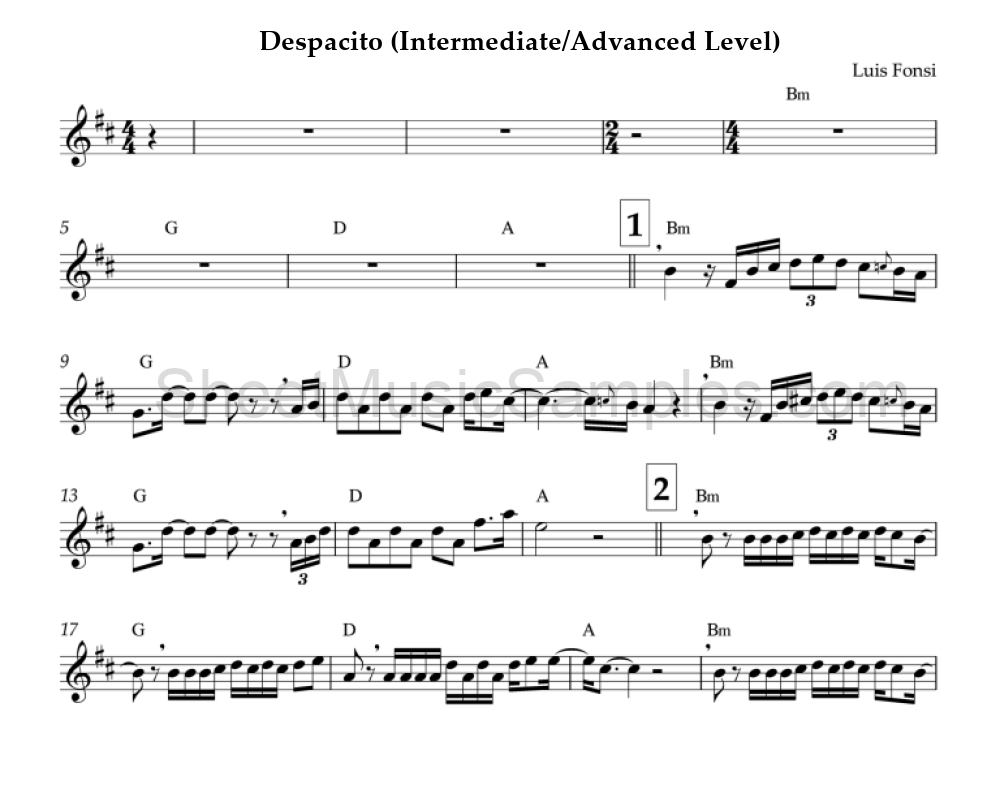 Despacito (Intermediate/Advanced Level)