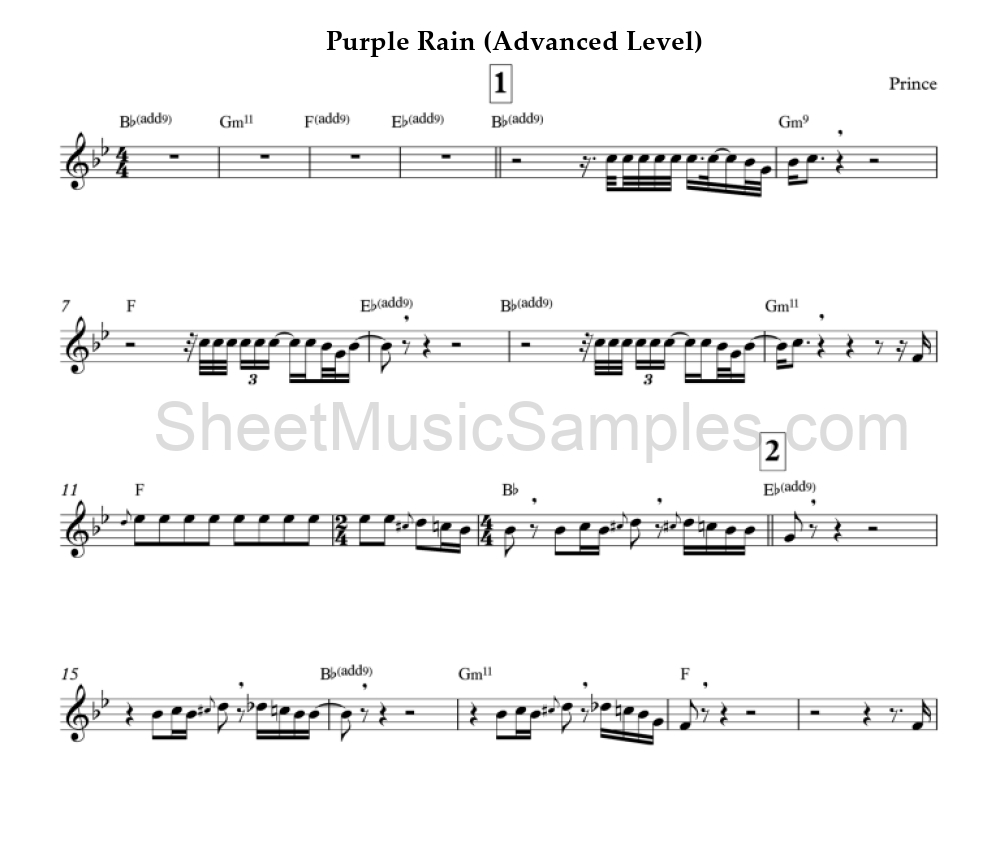 Purple Rain (Advanced Level)