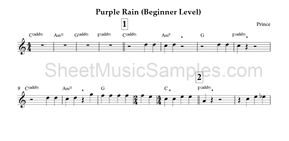 Purple Rain (Beginner Level)