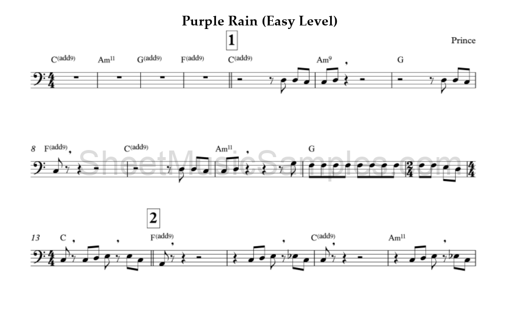 Purple Rain (Easy Level)