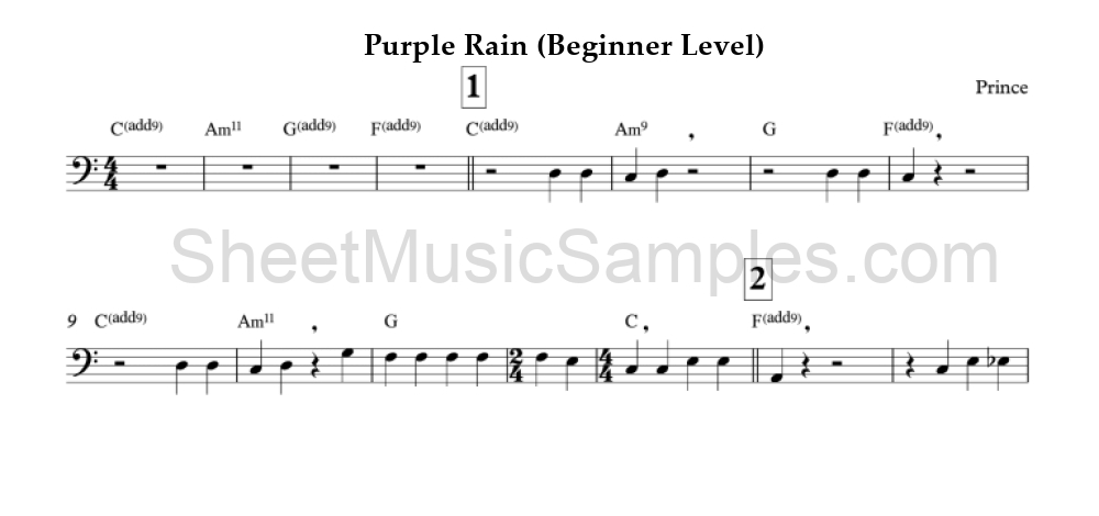 Purple Rain (Beginner Level)