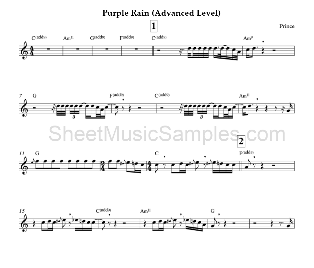 Purple Rain (Advanced Level)