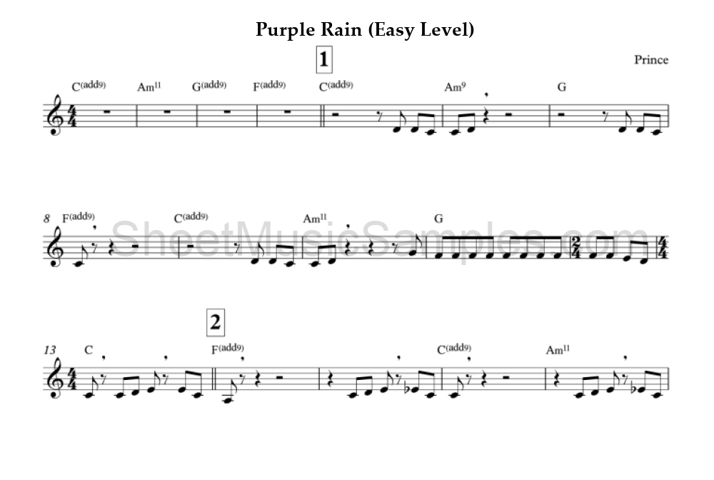 Purple Rain (Easy Level)