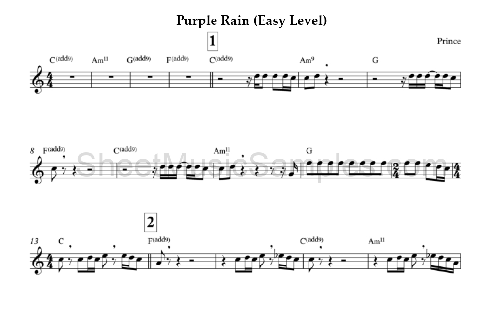 Purple Rain (Easy Level)