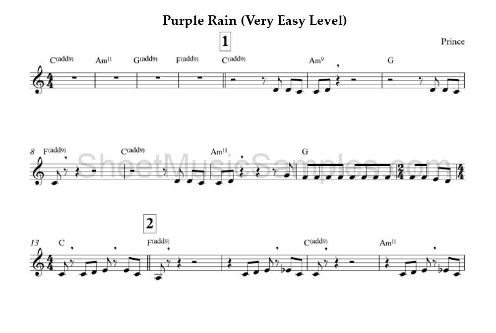 Purple Rain (Very Easy Level)