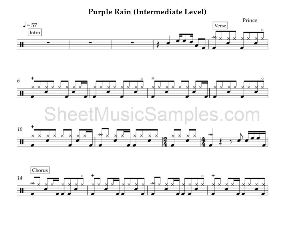 Purple Rain (Intermediate Level)