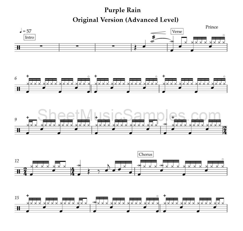 Purple Rain - Original Version (Advanced Level)