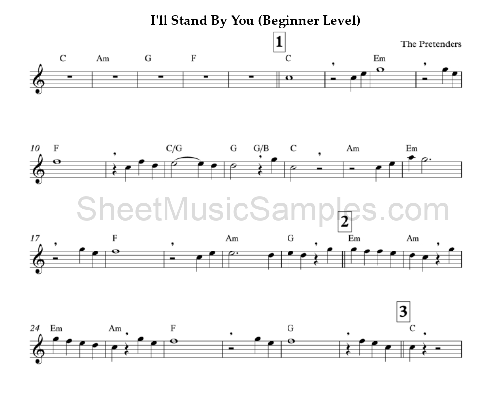 I'll Stand By You (Beginner Level)