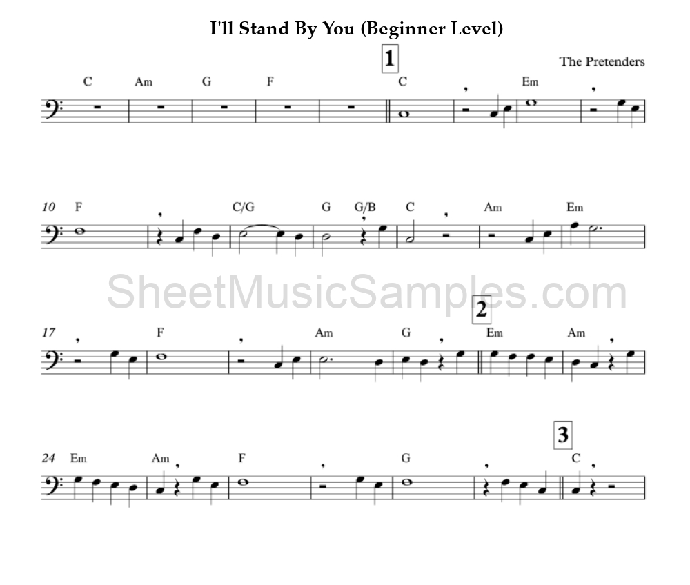 I'll Stand By You (Beginner Level)