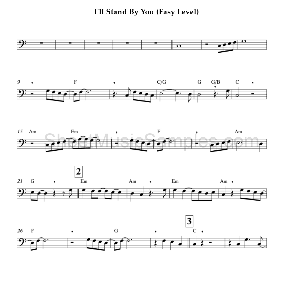 I'll Stand By You (Easy Level)