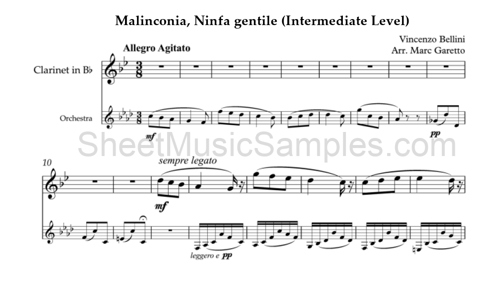 Malinconia, Ninfa gentile (Intermediate Level)