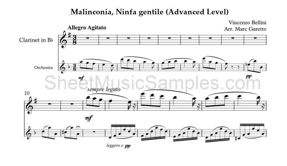 Malinconia, Ninfa gentile (Advanced Level)