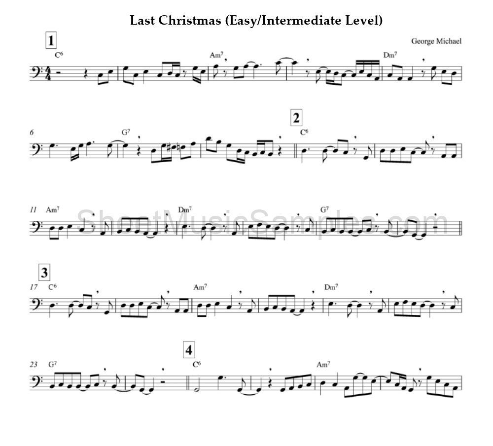 Last Christmas (Easy/Intermediate Level)