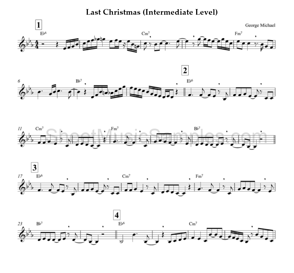 Last Christmas (Intermediate Level)