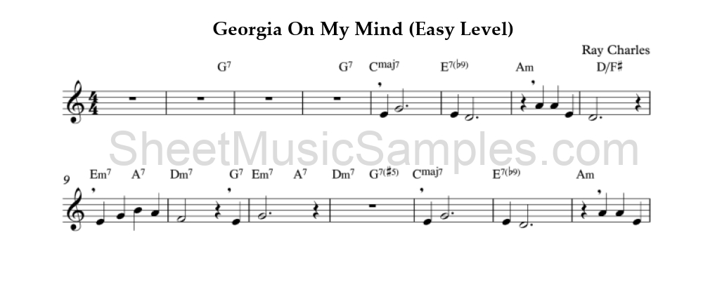 Georgia On My Mind (Easy Level)