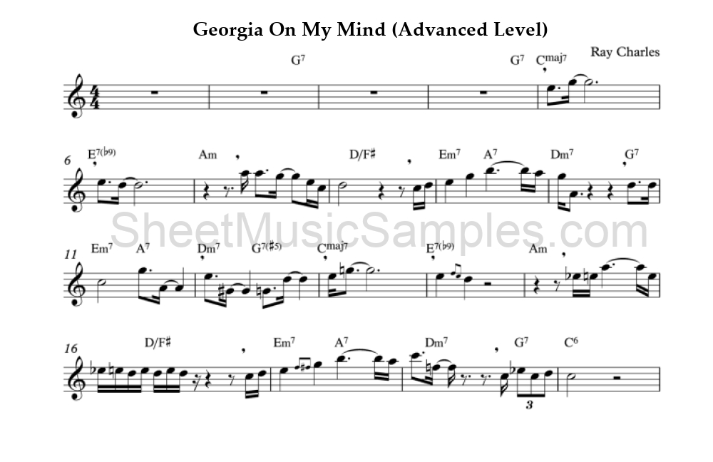 Georgia On My Mind (Advanced Level)