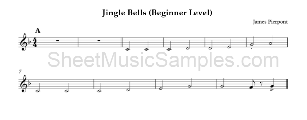 Jingle Bells (Beginner Level)