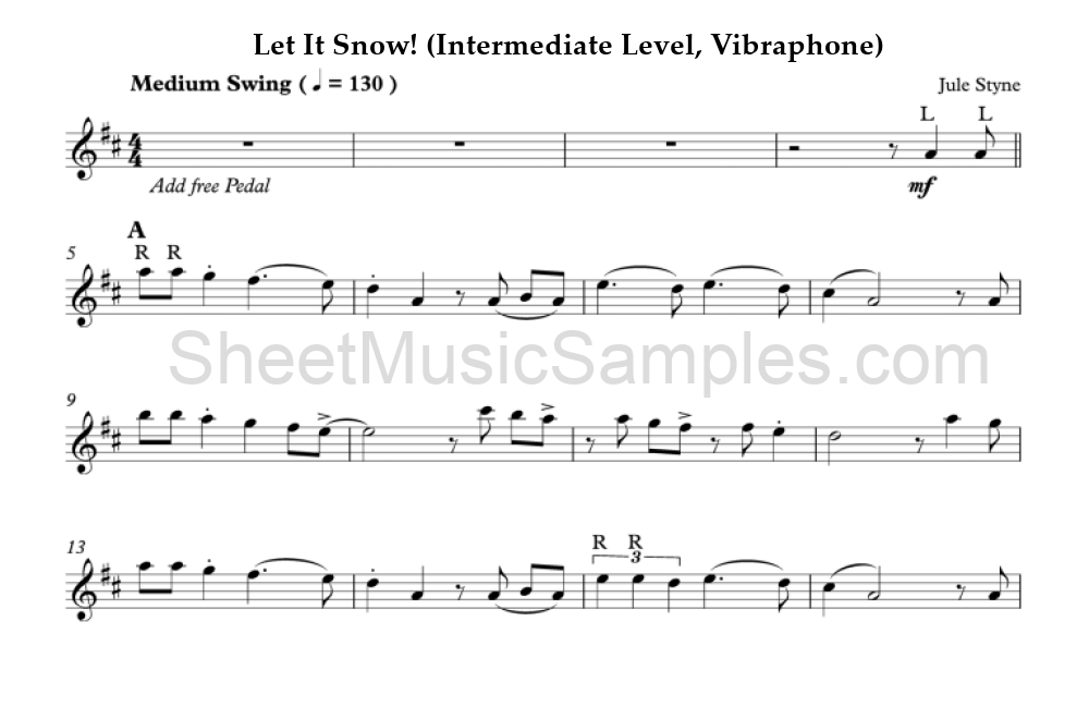 Let It Snow! (Intermediate Level, Vibraphone)