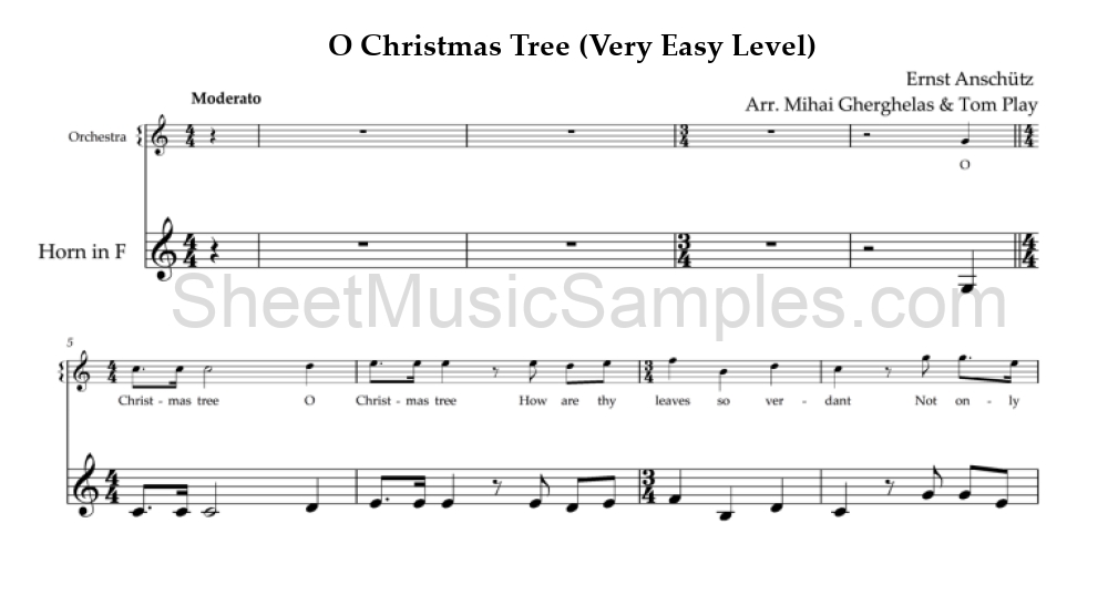 O Christmas Tree (Very Easy Level)