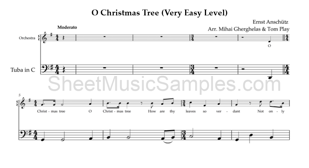 O Christmas Tree (Very Easy Level)