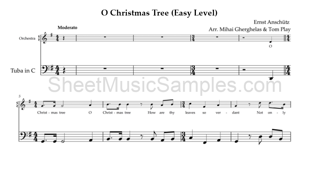 O Christmas Tree (Easy Level)