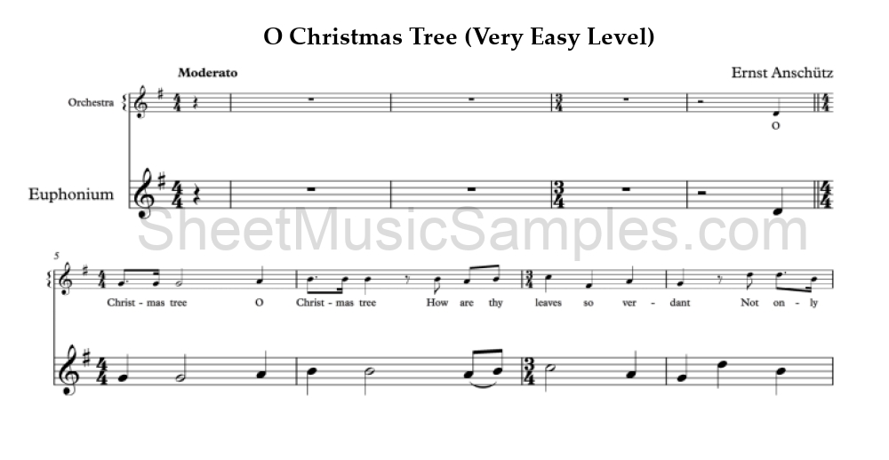 O Christmas Tree (Very Easy Level)