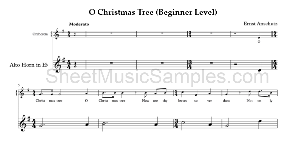 O Christmas Tree (Beginner Level)