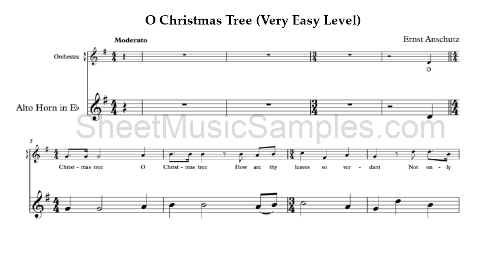 O Christmas Tree (Very Easy Level)