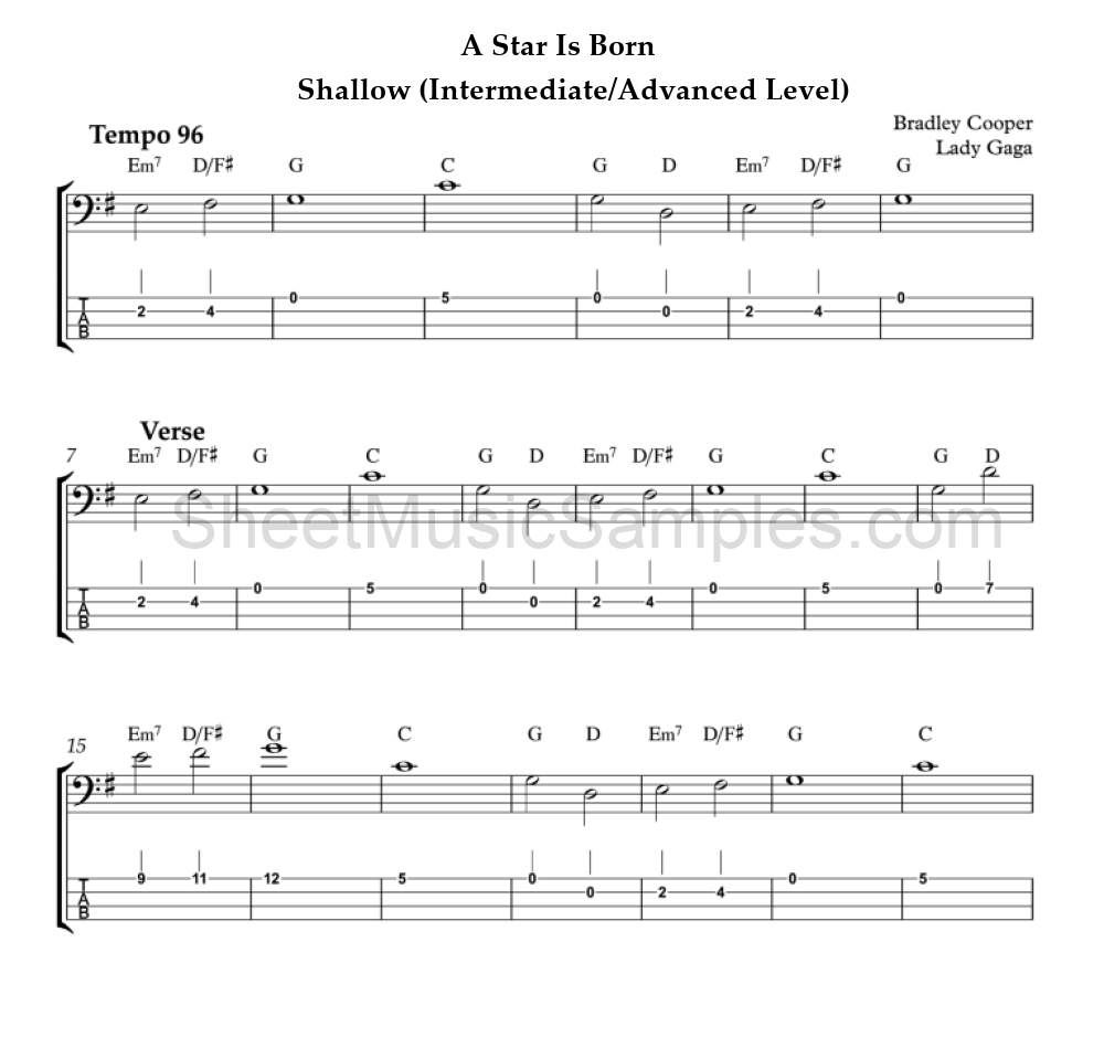 A Star Is Born - Shallow (Intermediate/Advanced Level)