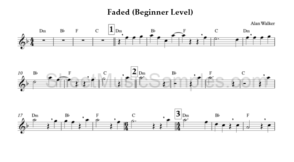 Faded (Beginner Level)