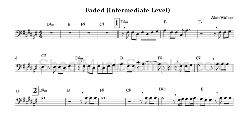 Faded (Intermediate Level)