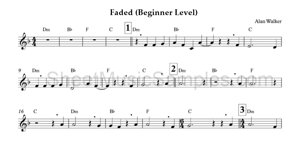 Faded (Beginner Level)