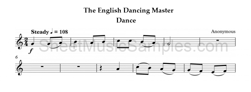 The English Dancing Master - Dance