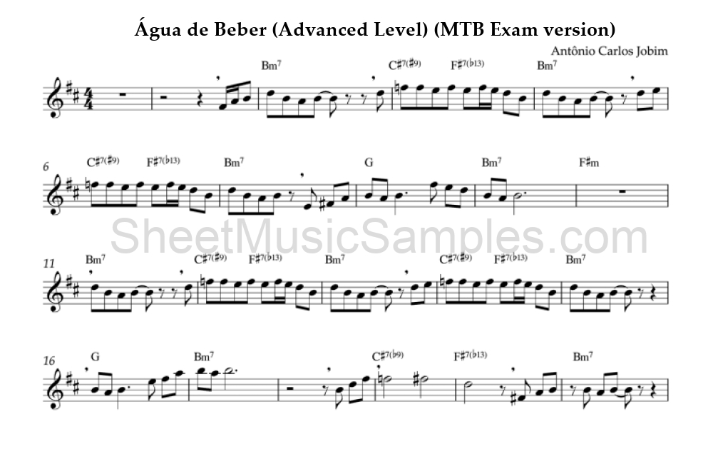 Água de Beber (Advanced Level) (MTB Exam version)