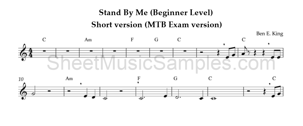 Stand By Me (Beginner Level) - Short version (MTB Exam version)