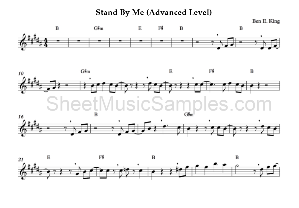 Stand By Me (Advanced Level)