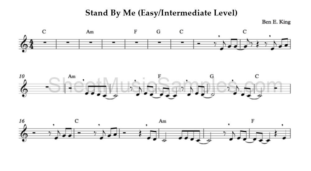 Stand By Me (Easy/Intermediate Level)